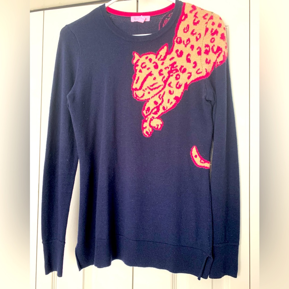 EUC Lilly Pulitzer Leopard Sweater Size Medium